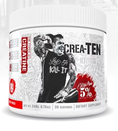 Rich Piana 5% Nutrition CREA-10 270g 30 Servings Fruit Punch