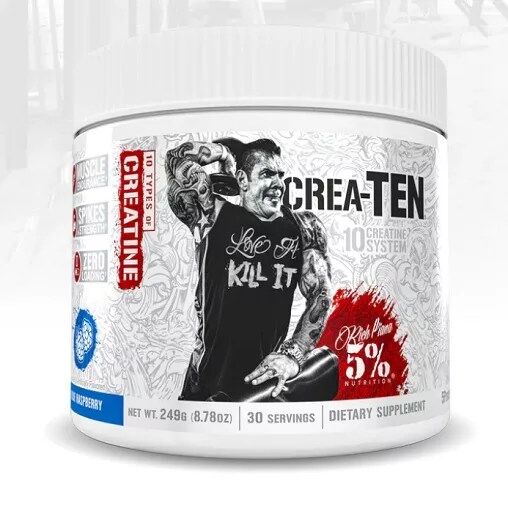 Rich Piana 5% Nutrition CREA-10 270g 30 Servings Blue Raspberry