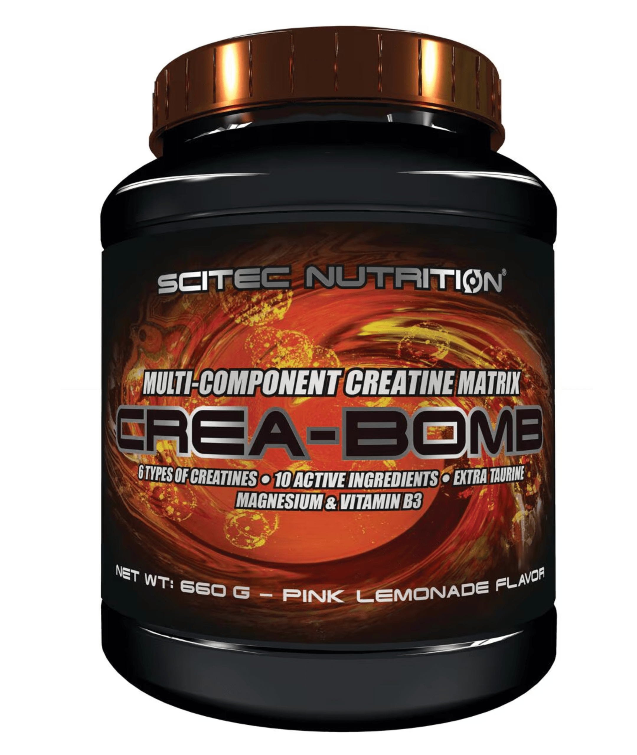 Scitec Crea-Bomb 660g Dose in Pink Lemonade Geschmack, Multi-Kreatin-Komplex für Sportler.